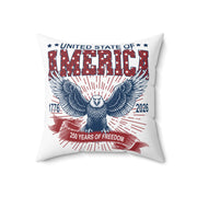 Patriotic Eagle Throw Pillow