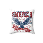 Patriotic Eagle Throw Pillow