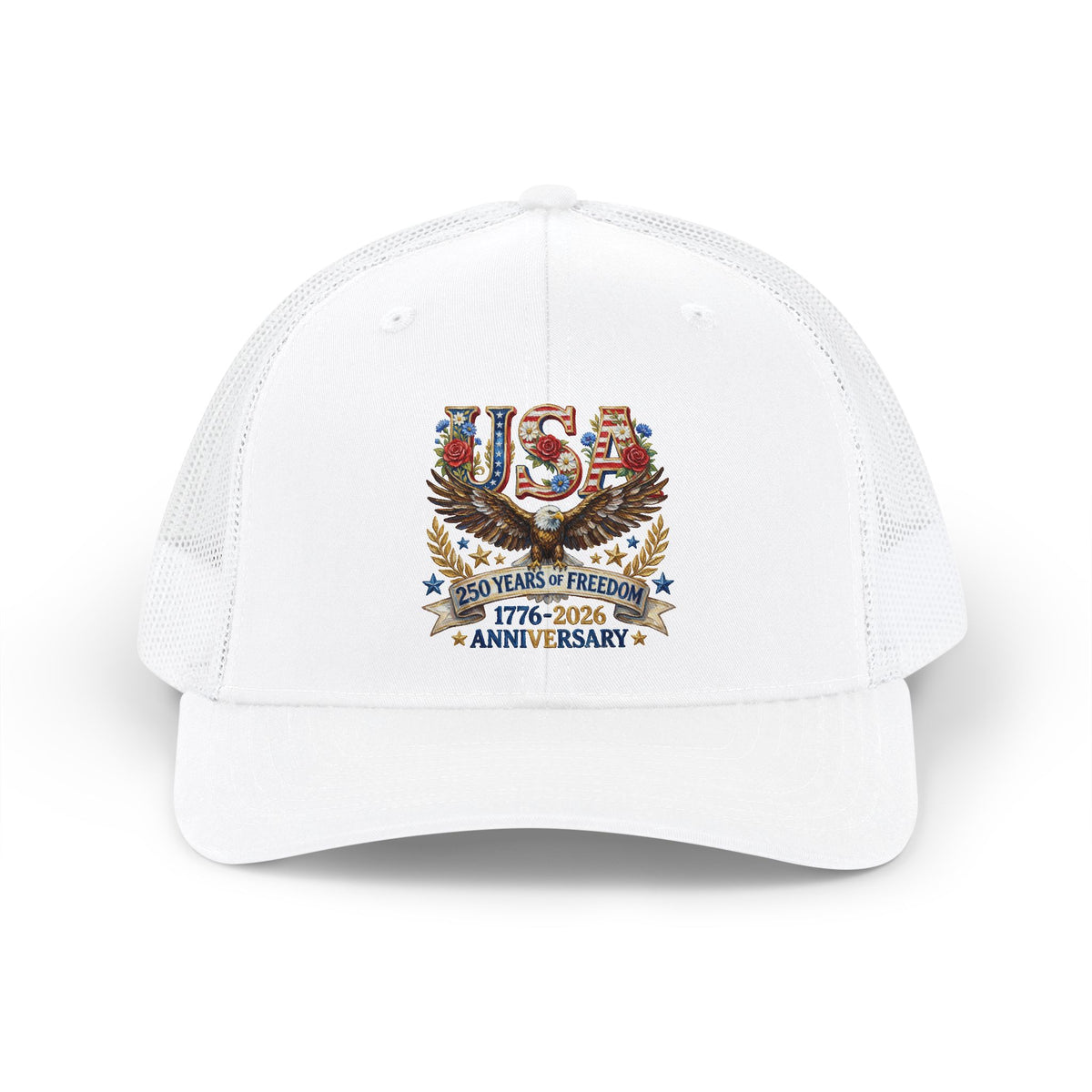 250th Military Eagle Trucker Cap — Design 4