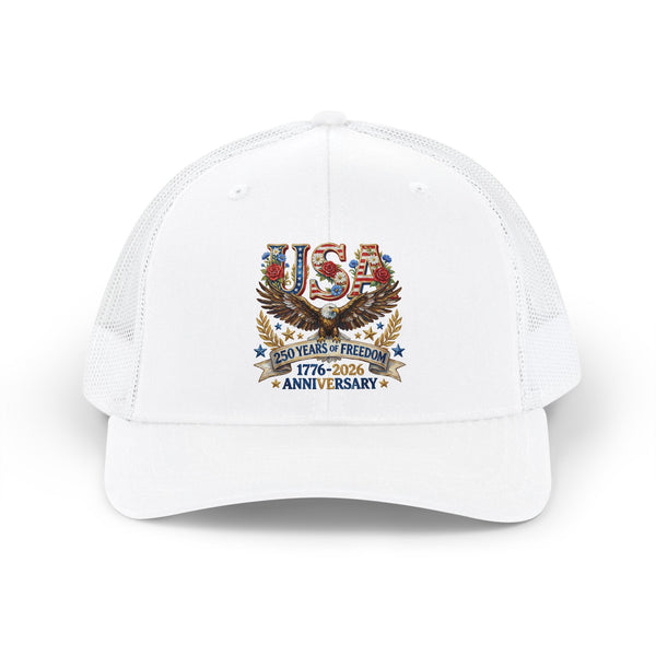 250th Military Eagle Trucker Cap — Design 4