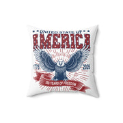 Patriotic Eagle Throw Pillow