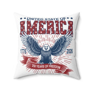 Patriotic Eagle Throw Pillow