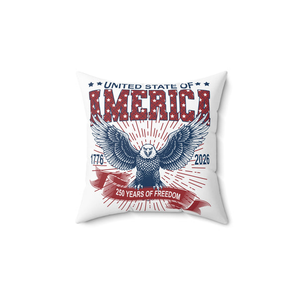 Patriotic Eagle Throw Pillow
