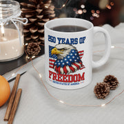 Patriotic Ceramic Mug — USA 250 Eagle