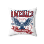 Patriotic Eagle Throw Pillow