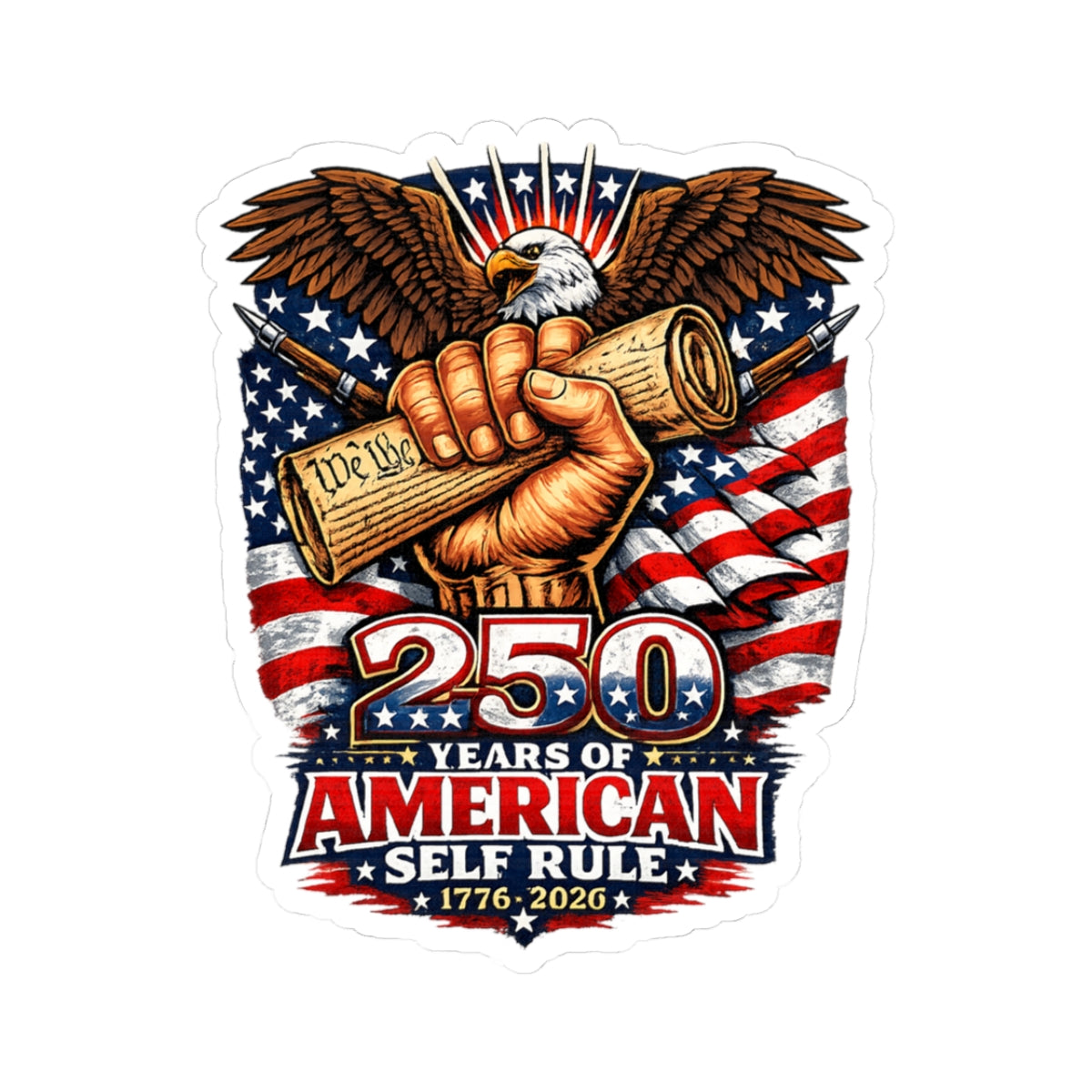 Patriotic Decal Sticker — USA 250