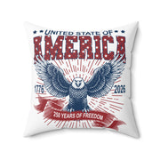 Patriotic Eagle Throw Pillow