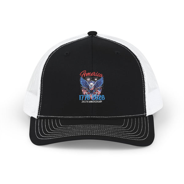 Patriotic Trucker Cap — Vintage USA 250