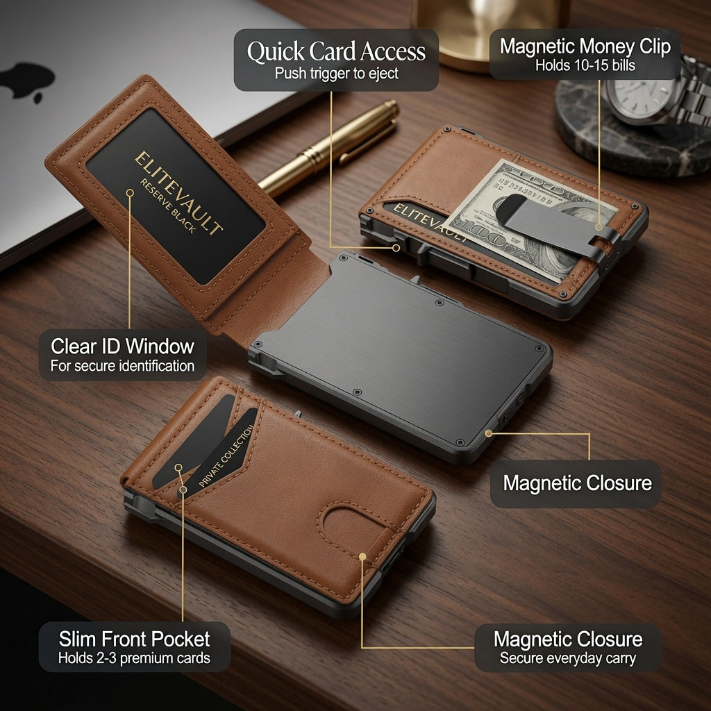 EliteVault™ Heritage Leather Wallet